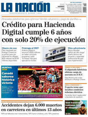 Cover of La Nacion (Costa Rica)