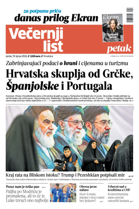 Cover of Vecernji list - Hrvatska