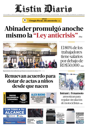 Cover of Listin Diario