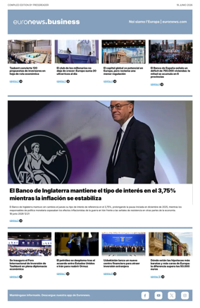 Cover of Euronews Business (Spanish) Compiled Edition