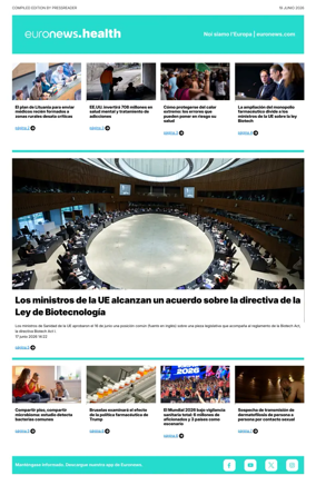 Cover of Euronews Health (Spanish) Compiled Edition