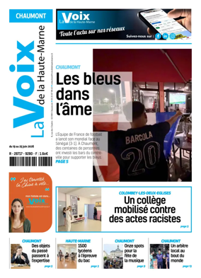 Cover of La Voix de la Haute-Marne edition Chaumont