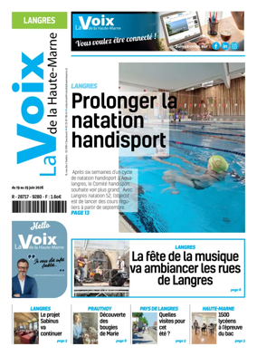 Cover of La Voix de la Haute-Marne edition Langres
