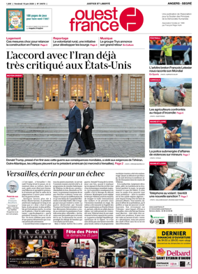 Cover of Ouest France (Angers / Segre)