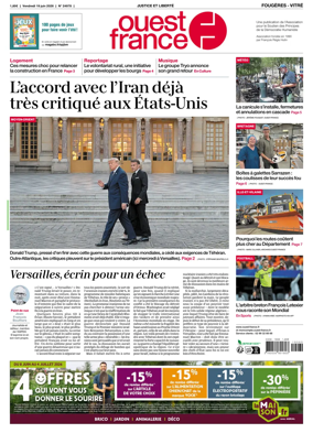 Cover of Ouest-France (Fougeres Vitre)