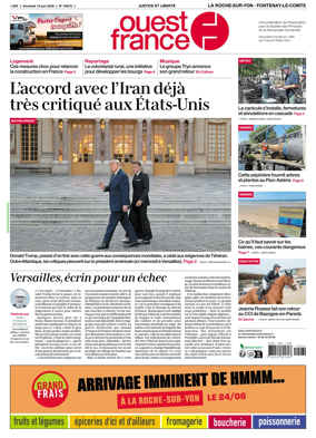 Cover of Ouest France (La Roche-sur-Yon - Fontenay-le-Comte)