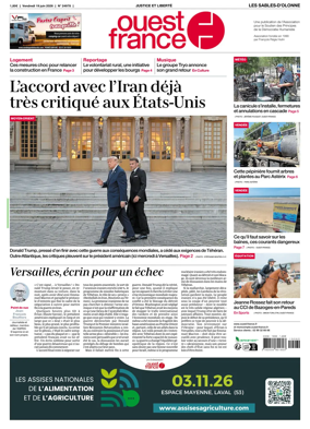 Cover of Ouest France (Les Sables-d'Olonne)