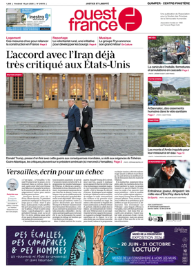 Cover of Ouest-France (Quimper Centre-Finistere)