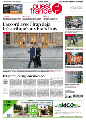 Cover of Ouest France (Saint-Nazaire La Baule Guerande)