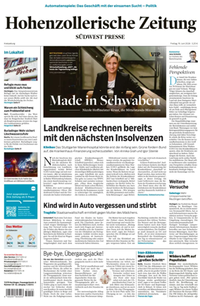Cover of Hohenzollerische Zeitung