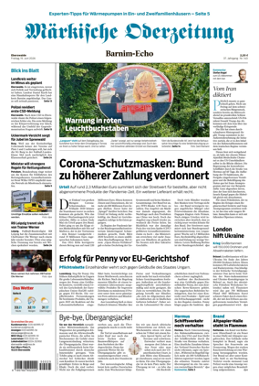Cover of Markische Oderzeitung Eberswalde