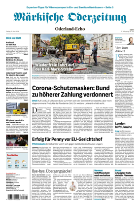 Cover of Markische Oderzeitung Oderland-Echo