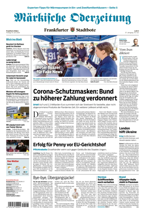 Cover of Markische Oderzeitung Frankfurt (Oder)