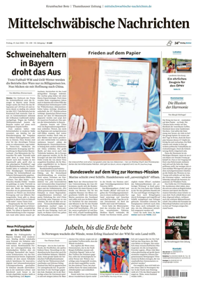 Cover of Mittelschwaebische Nachrichten