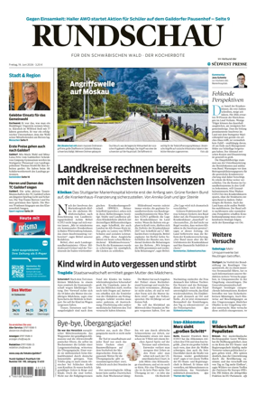 Cover of Rundschau fur den Schwabischen Wald – Der Kocherbote