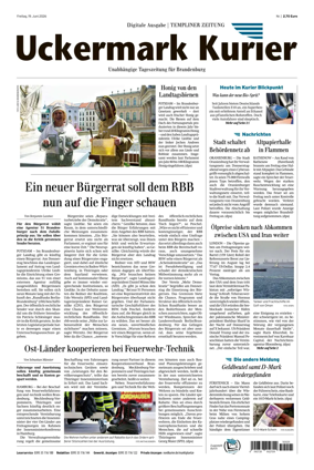 Cover of Templiner Zeitung