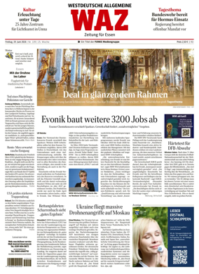 Cover of Westdeutsche Allgemeine Zeitung (Essen)
