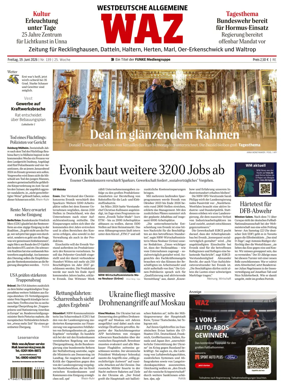 Cover of Westdeutsche Allgemeine Zeitung (Recklinghausen)