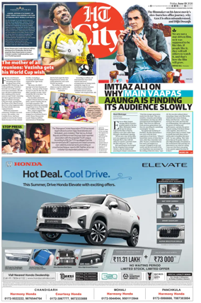 Cover of Hindustan Times (Chandigarh) - City