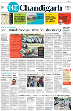Cover of Hindustan Times (Chandigarh) - Live