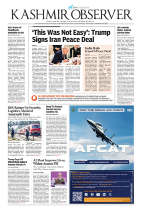 Cover of Kashmir Observer