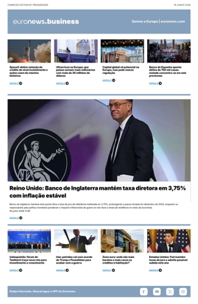 Cover of Euronews Business (Portuguese)