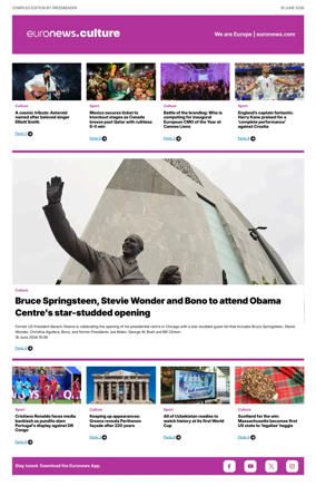 Cover of Euronews Culture and Sport Compiled Edition