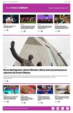 Cover of Euronews Culture and Sport (Portuguese)