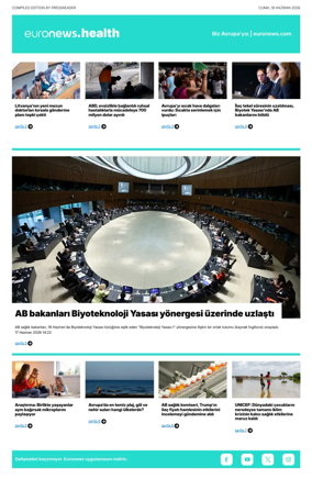 Cover of Euronews Health (Turkish) Compiled Edition