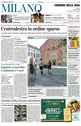 Cover of Corriere della Sera (Milano)