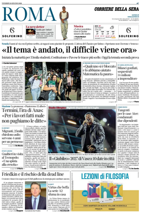 Cover of Corriere della Sera (Roma)