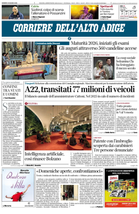 Cover of Corriere dell'Alto Adige