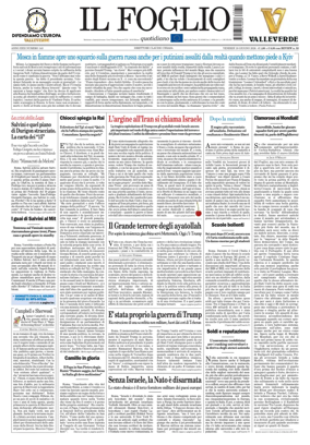 Cover of Il Foglio Quotidiano