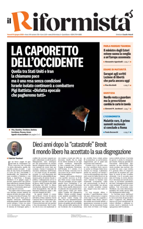 Cover of Il Riformista (Italy)
