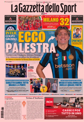 Cover of La Gazzetta dello Sport