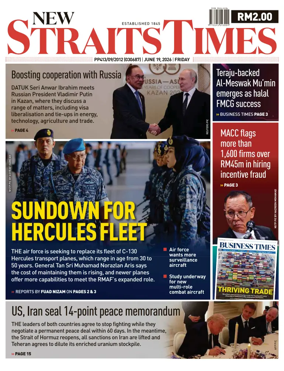Cover of New Straits Times