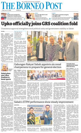 Cover of The Borneo Post (Sabah)