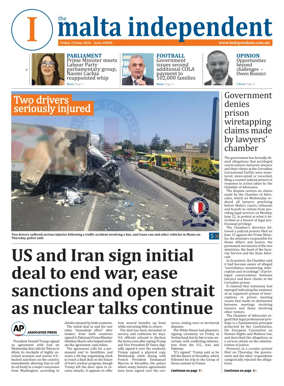 Cover of Malta Independent