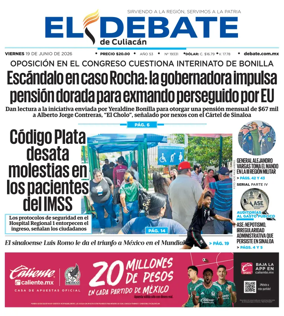 Cover of El Debate de Culiacan