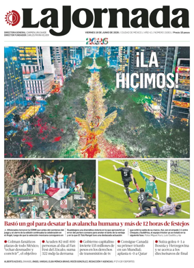 Cover of La Jornada