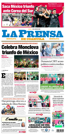 Cover of La Prensa de Coahuila