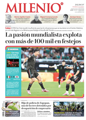 Cover of Milenio Jalisco