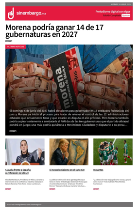 Cover of Sin Embargo Opinion