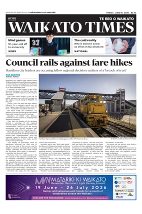 Cover of Waikato Times
