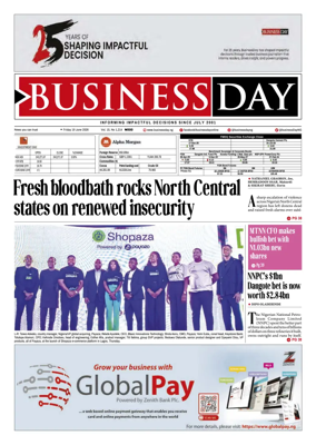Cover of Business Day (Nigeria)