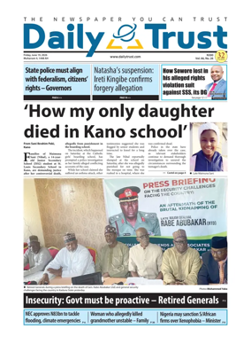 Cover of Daily Trust