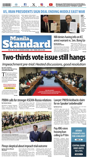 Cover of Manila Standard