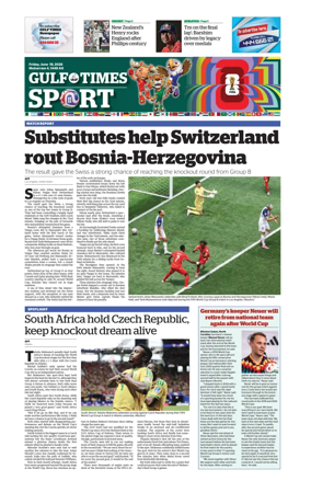 Cover of Gulf Times Sport