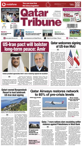 Cover of Qatar Tribune