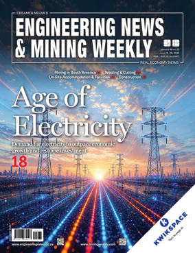 Cover of Engineering News and Mining Weekly